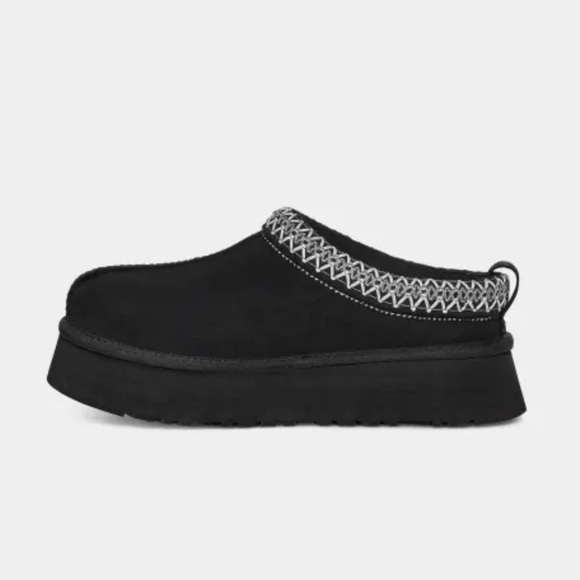 NWT UGG Tazz Platform Suede Slipper Black Women’s 7 - Picture 6 of 16